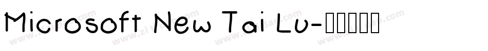 Microsoft New Tai Lu字体转换